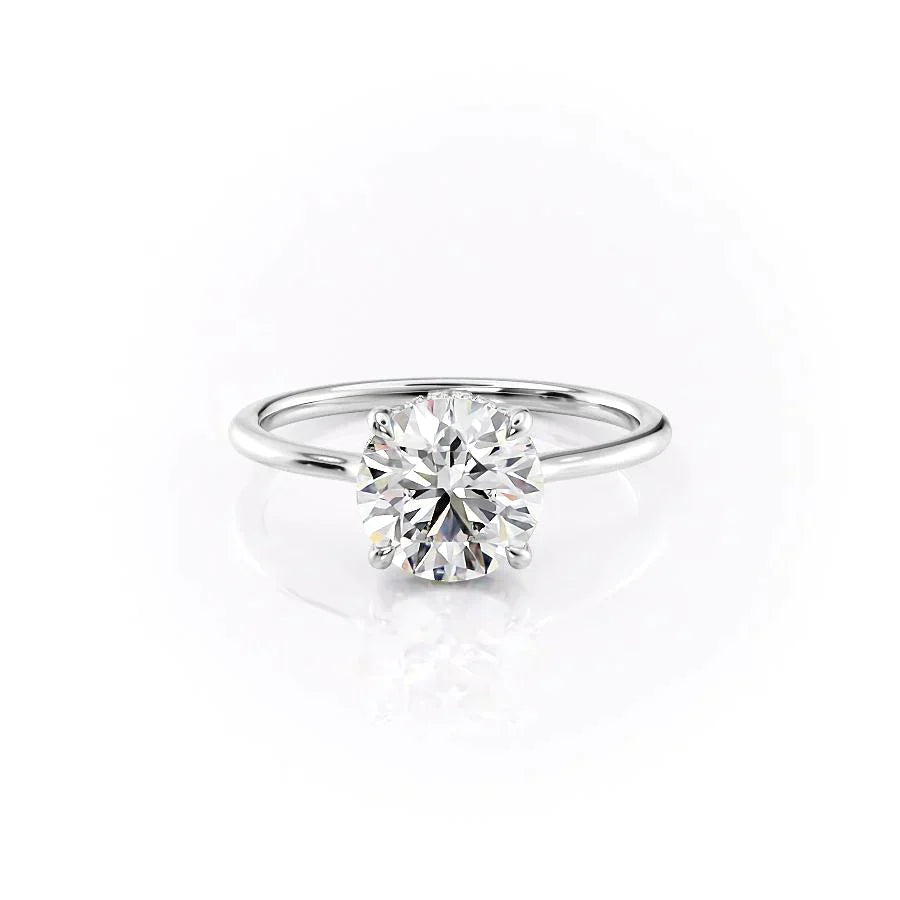 The Maia Set With A 3.5 Carat Round Moissanite