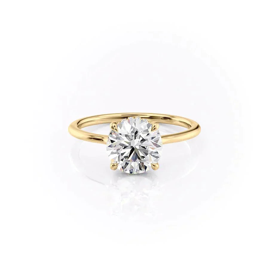 The Maia Set With A 2.5 Carat Round Moissanite