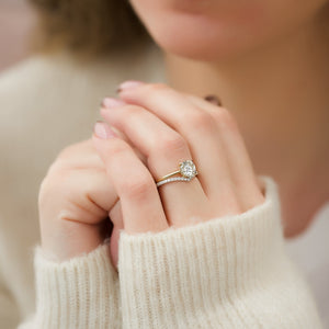 The Maia Set With A 3 Carat Round Lab Diamond
