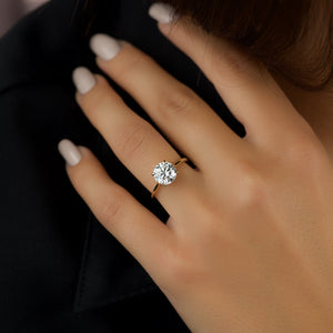 The Maia Set With A 3 Carat Round Lab Diamond