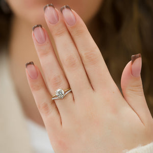 The Maia Set With A 3 Carat Round Lab Diamond