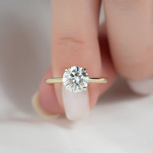 The Maia Set With A 3 Carat Round Lab Diamond
