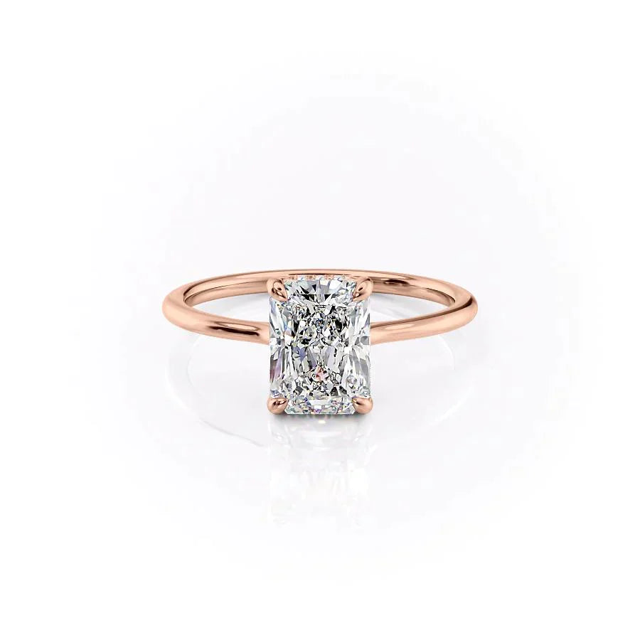 The Maia Set With A 3 Carat Radiant Lab Diamond