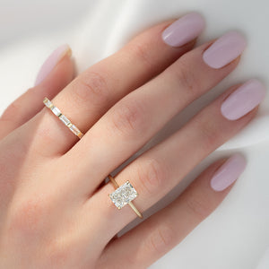 The Maia Set With A 2 Carat Radiant Lab Diamond