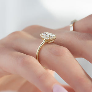 The Maia Set With A 2 Carat Radiant Lab Diamond