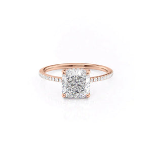 The Pave Maia Set With A 1.5 Carat Cushion Moissanite