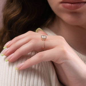 The Pave Maia Set With A 2 Carat Cushion Lab Diamond