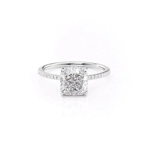 The Pave Maia Set With A 2.5 Carat Cushion Lab Diamond