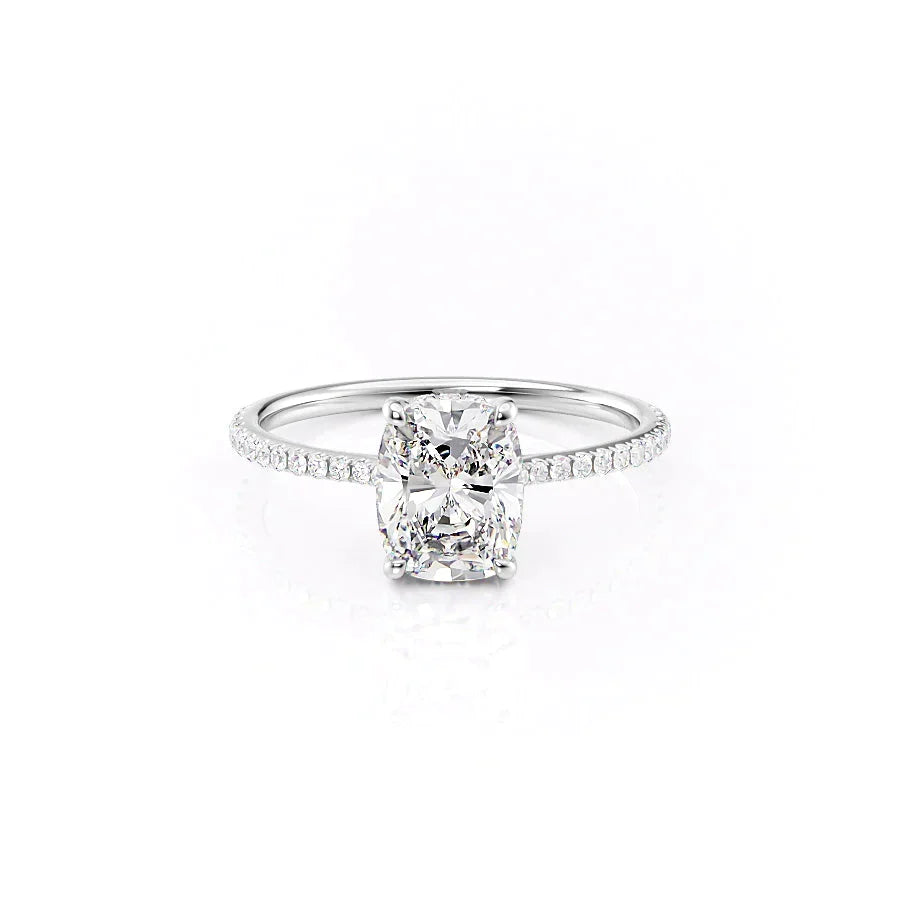 The Pave Maia Set With A Elongated Cushion Moissanite