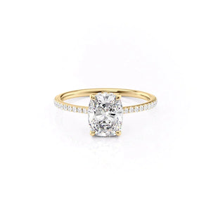 The Pave Maia Set With A Elongated Cushion Moissanite