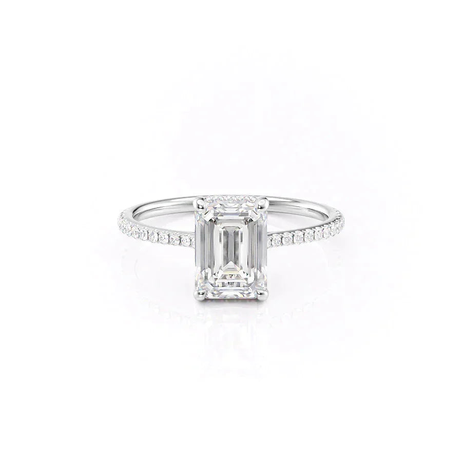 The Pave Maia Set With A Emerald Moissanite