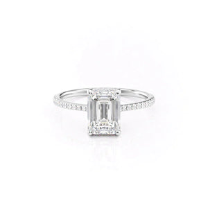 The Pave Maia Set With A Emerald Moissanite