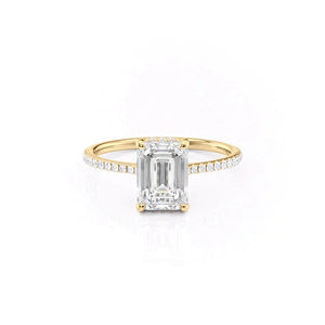 The Pave Maia Set With A 4.5 Carat Emerald Moissanite