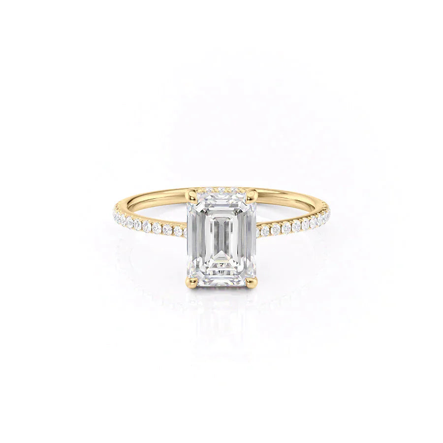 The Pave Maia Set With A 2.5 Carat Emerald Lab Diamond