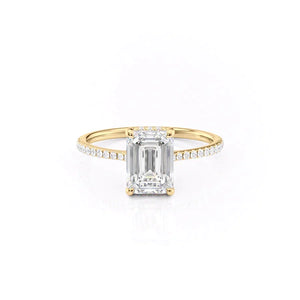 The Pave Maia Set With A Emerald Moissanite