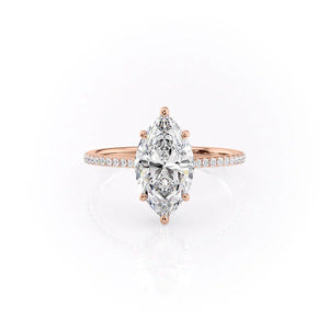 The Pave Maia Set With A 2.5 Carat Marquise Moissanite