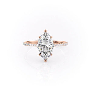 The Pave Maia Set With A Marquise Moissanite
