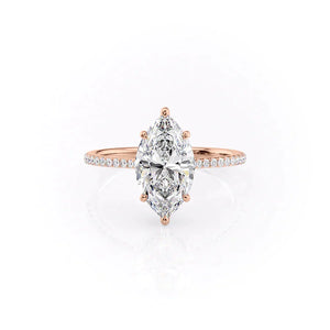 The Pave Maia Set With A 3 Carat Marquise Lab Diamond