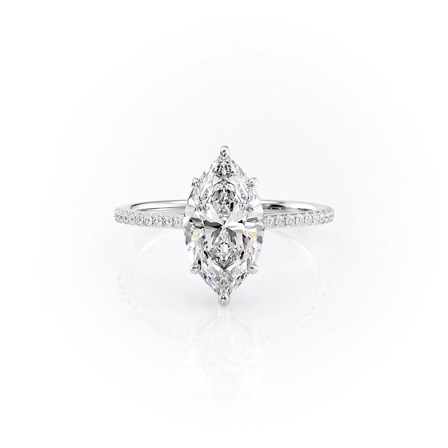 The Pave Maia Set With A 1.5 Carat Marquise Moissanite
