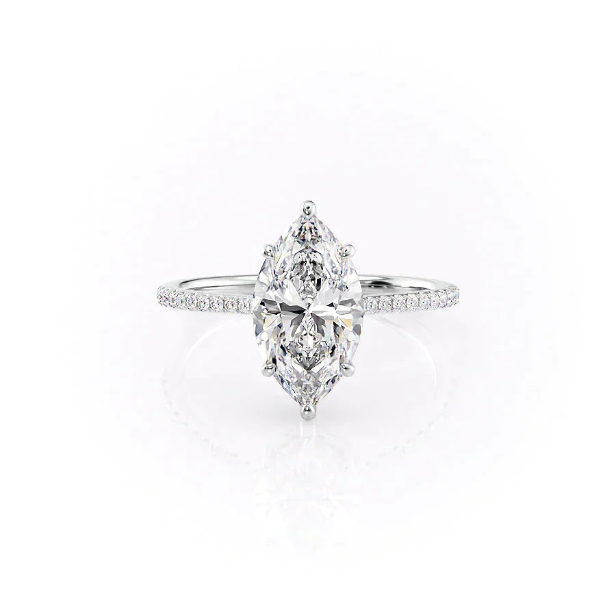 The Pave Maia Set With A 2 Carat Marquise Lab Diamond