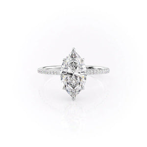 The Pave Maia Set With A 1.5 Carat Marquise Moissanite