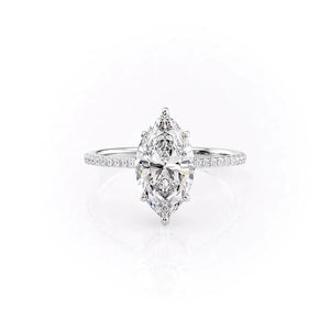The Pave Maia Set With A 3 Carat Marquise Lab Diamond