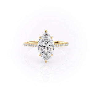 The Pave Maia Set With A 4.5 Carat Marquise Moissanite
