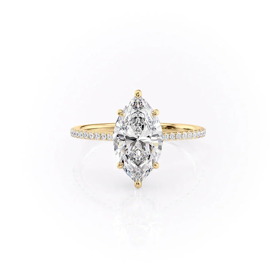 The Pave Maia Set With A 1.5 Carat Marquise Moissanite