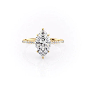 The Pave Maia Set With A 3 Carat Marquise Lab Diamond