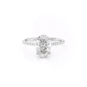 The Pave Maia Set With A Oval Moissanite