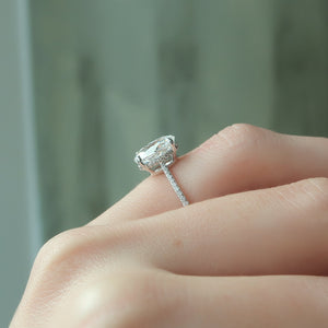 The Pave Maia Set With A 2 Carat Oval Lab Diamond