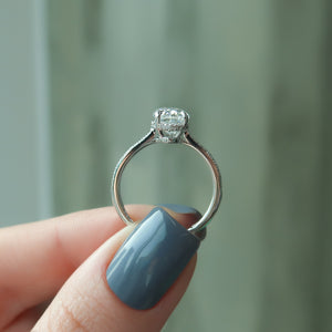 The Pave Maia Set With A 2 Carat Oval Lab Diamond