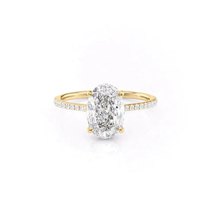 The Pave Maia Set With A 1.5 Carat Oval Moissanite