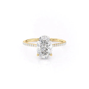 The Pave Maia Set With A Oval Moissanite
