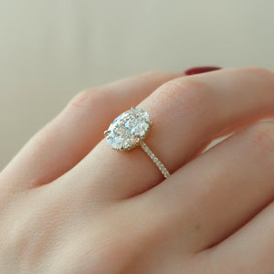The Pave Maia Set With A 2 Carat Oval Lab Diamond