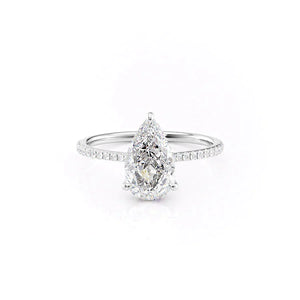 The Pave Maia Set With A Pear Moissanite