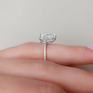 The Pave Maia Set With A 2 Carat Pear Lab Diamond