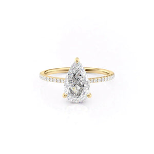 The Pave Maia Set With A Pear Moissanite
