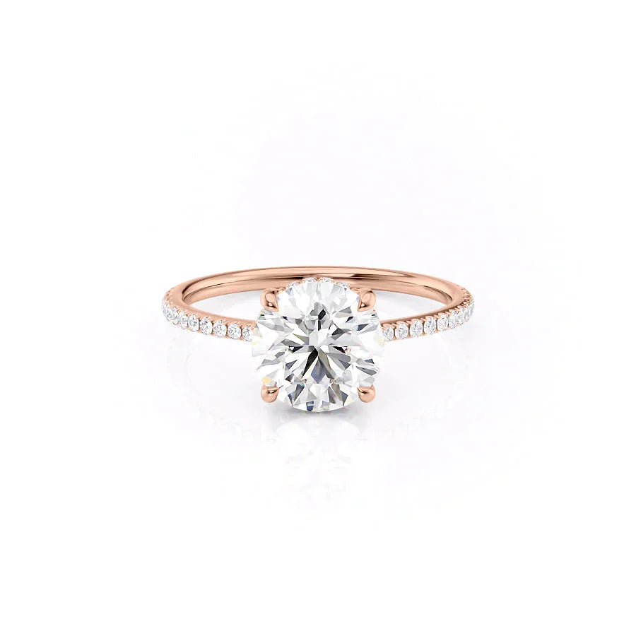The Pave Maia Set With A 2.5 Carat Round Moissanite