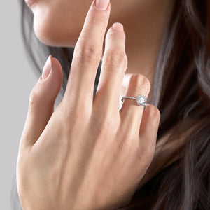 The Pave Maia Set With A 3 Carat Round Lab Diamond