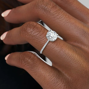 The Pave Maia Set With A 3.5 Carat Round Moissanite