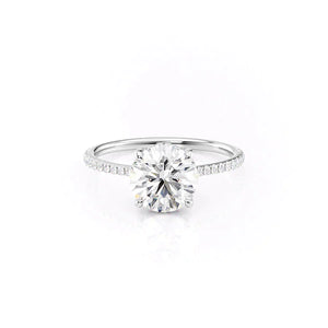 The Pave Maia Set With A 4.5 Carat Round Moissanite