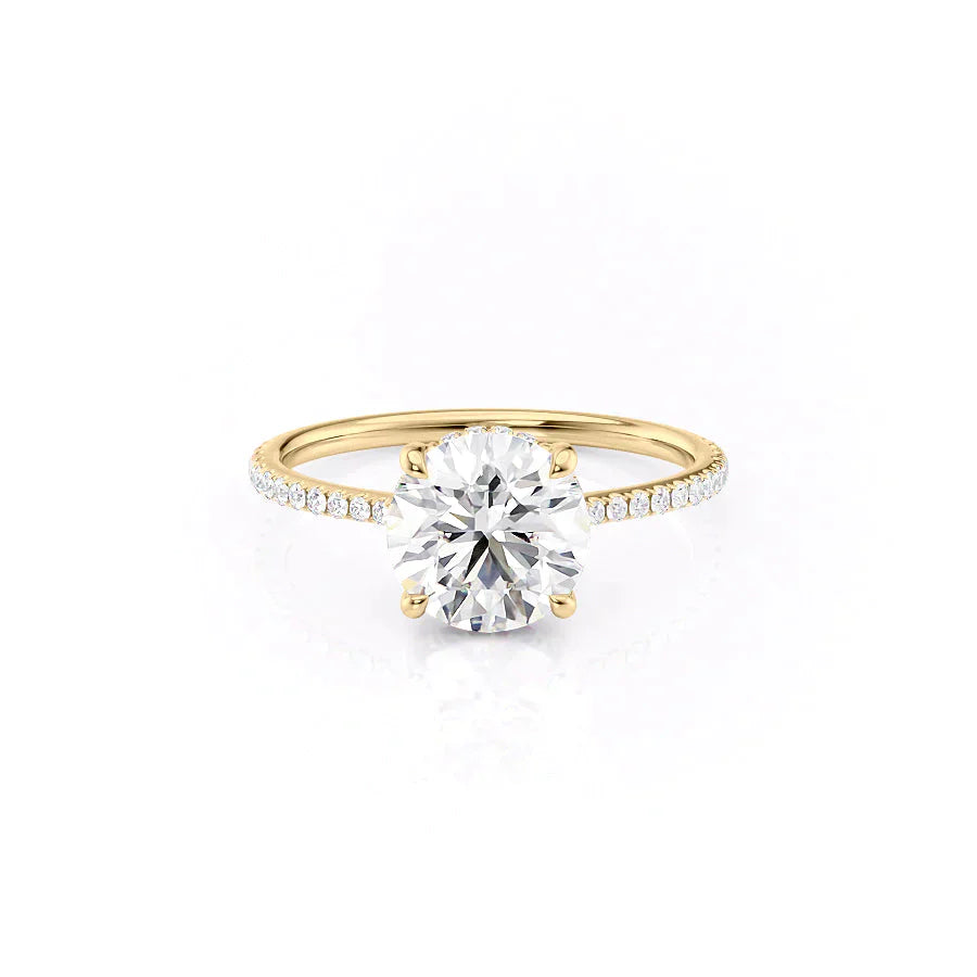 The Pave Maia Set With A 1.5 Carat Round Moissanite