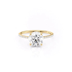 The Pave Maia Set With A 2.5 Carat Round Moissanite