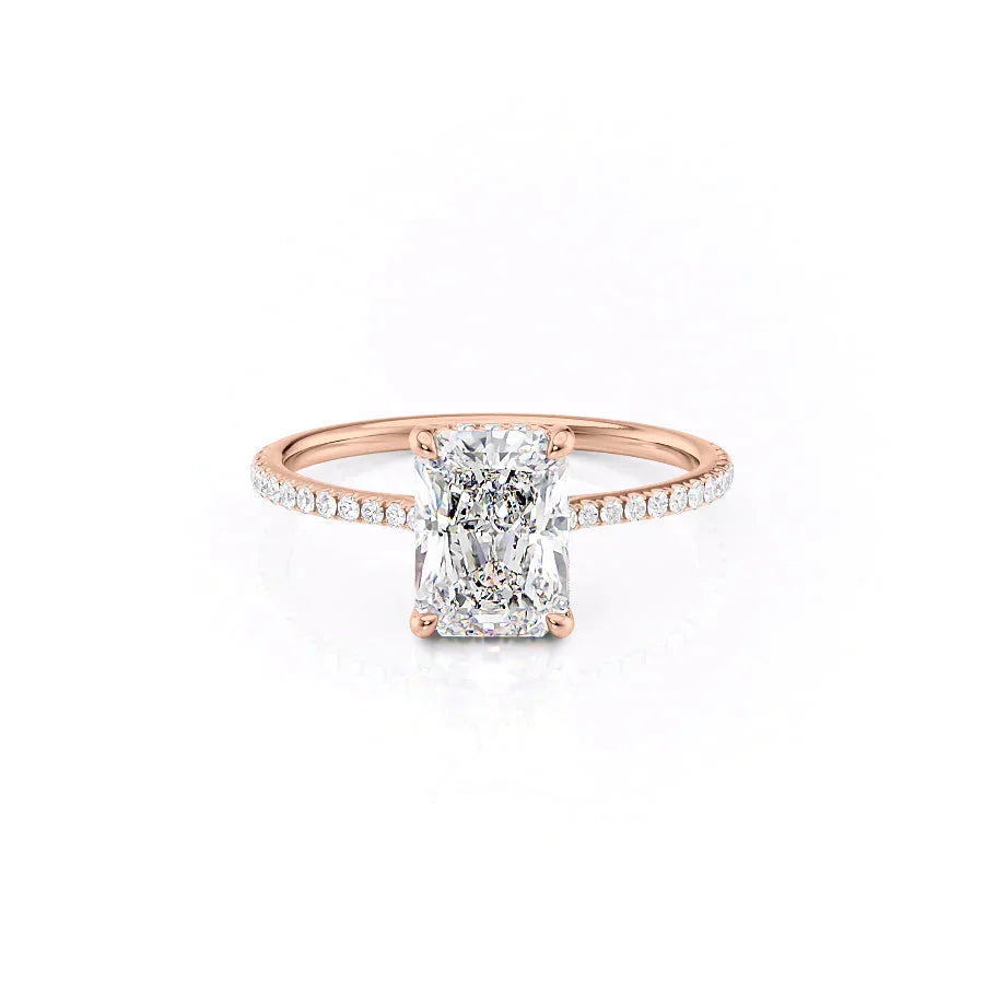The Pave Maia Set With A 3 Carat Radiant Lab Diamond