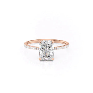 The Pave Maia Set With A Radiant Moissanite
