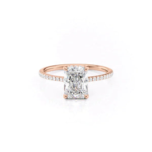 The Pave Maia Set With A 3.5 Carat Radiant Moissanite