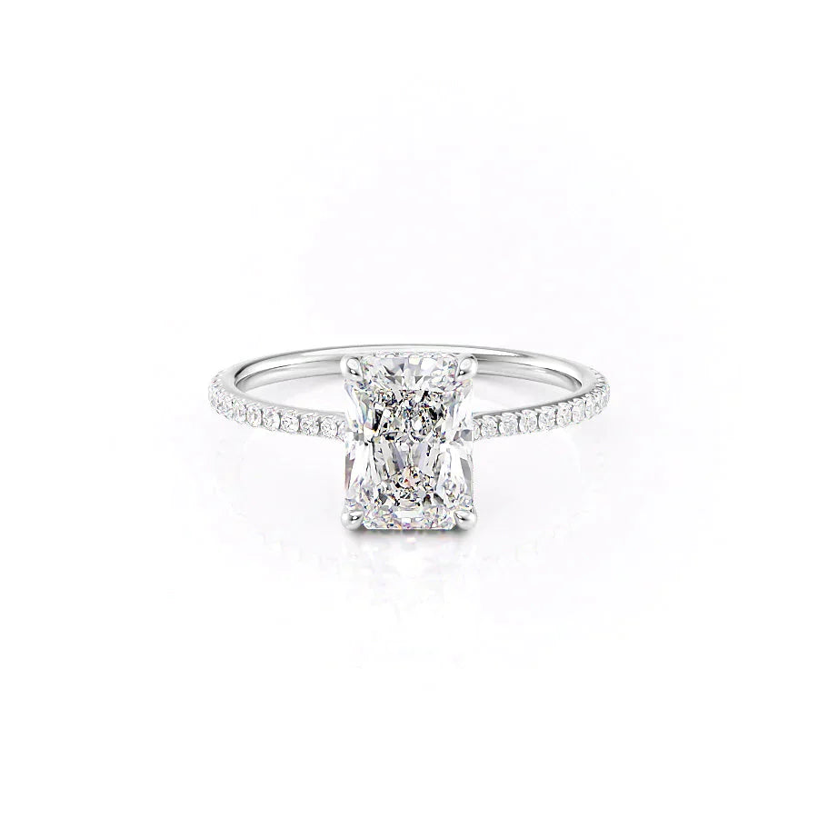 The Pave Maia Set With A 1 Carat Radiant Lab Diamond