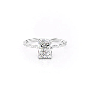 The Pave Maia Set With A 3.5 Carat Radiant Moissanite