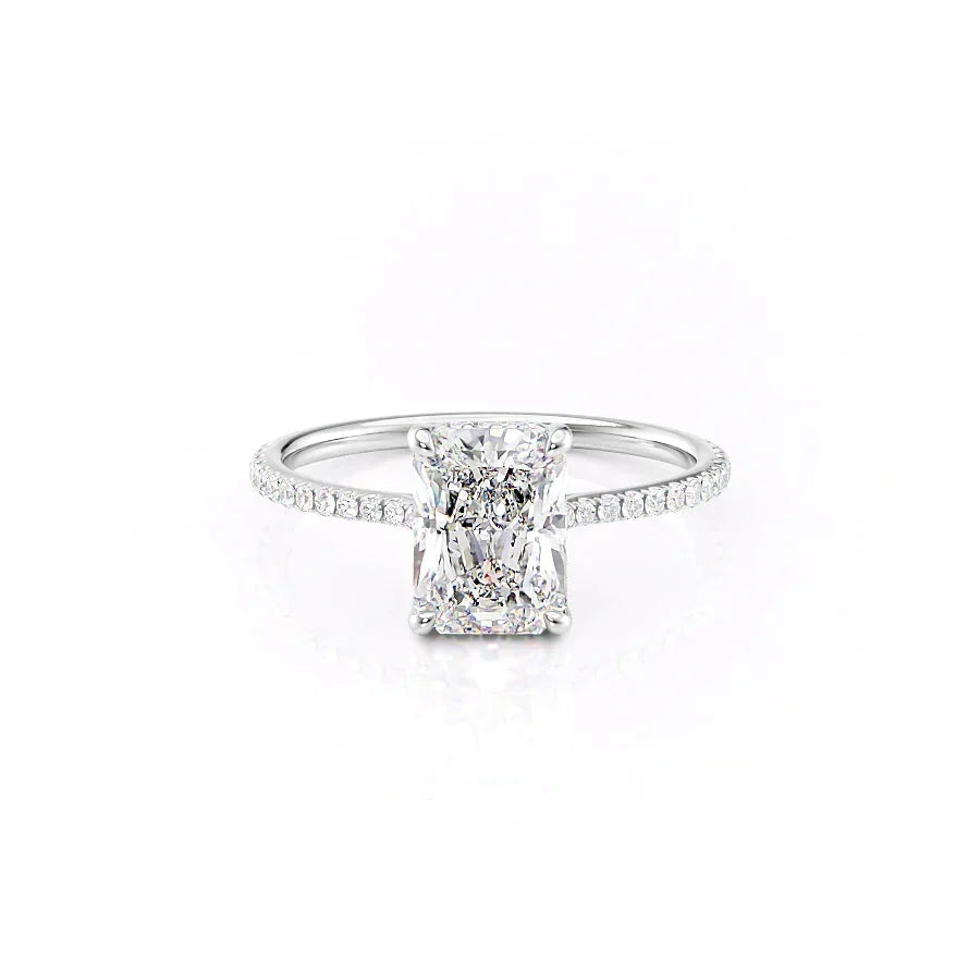 The Pave Maia Set With A Radiant Moissanite